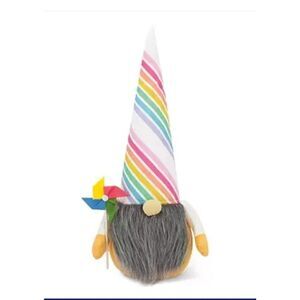 New! Springime Easter Decorative Gnome with Pinwheel Adorable!
